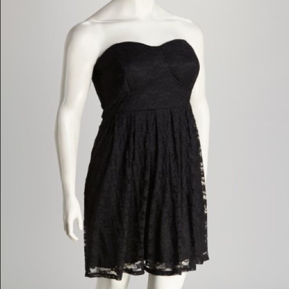 Strapless Lace black Dress